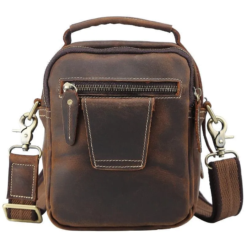 Genuine Leather Messenger Bags Retro Design Crossbody Bag