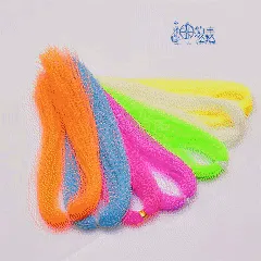 glow in the dark fluorescent  fly tying material in bags