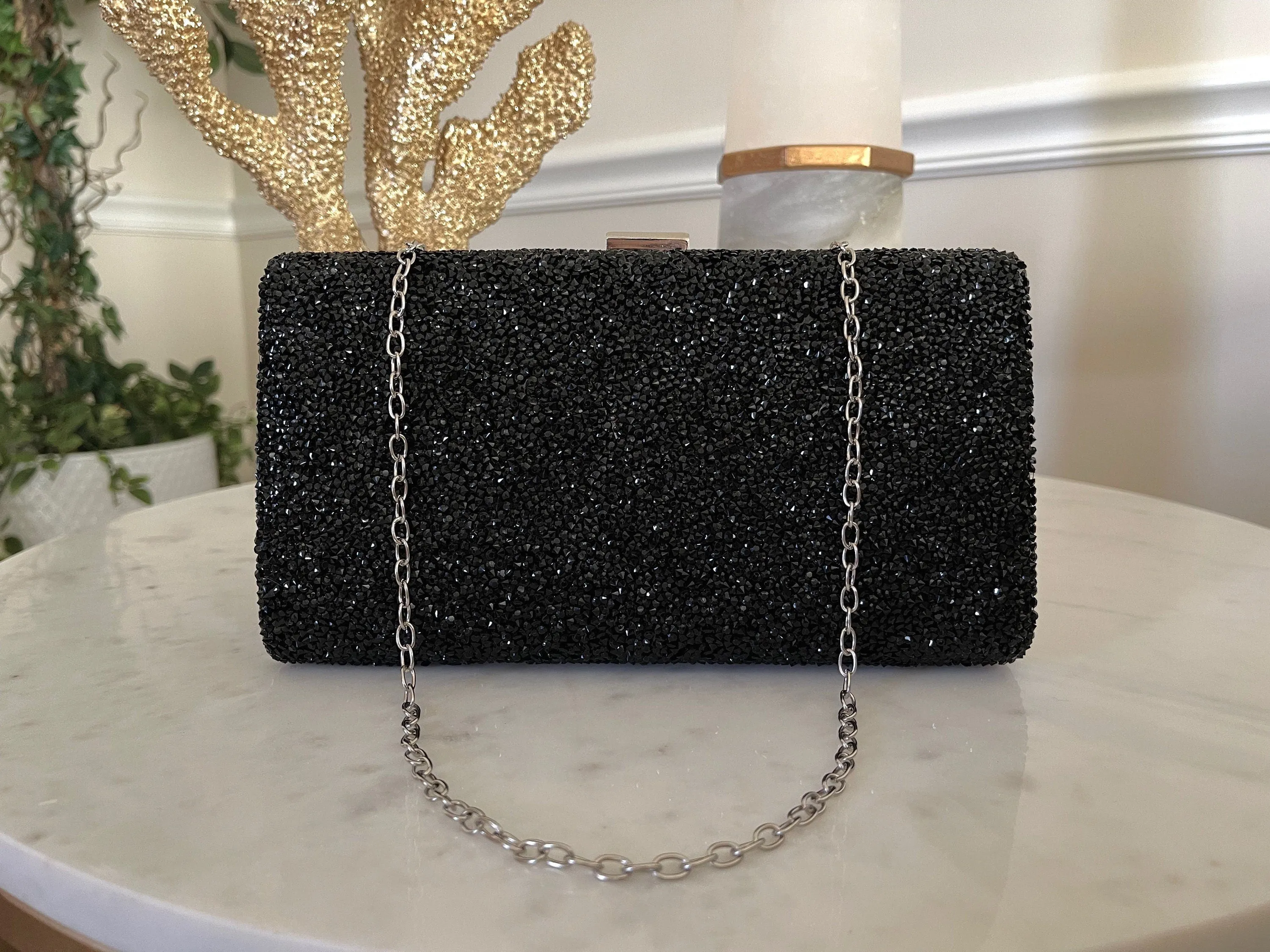 Gold Clutch Purse | Evening Bag & Silver Clutch | Black Clutch