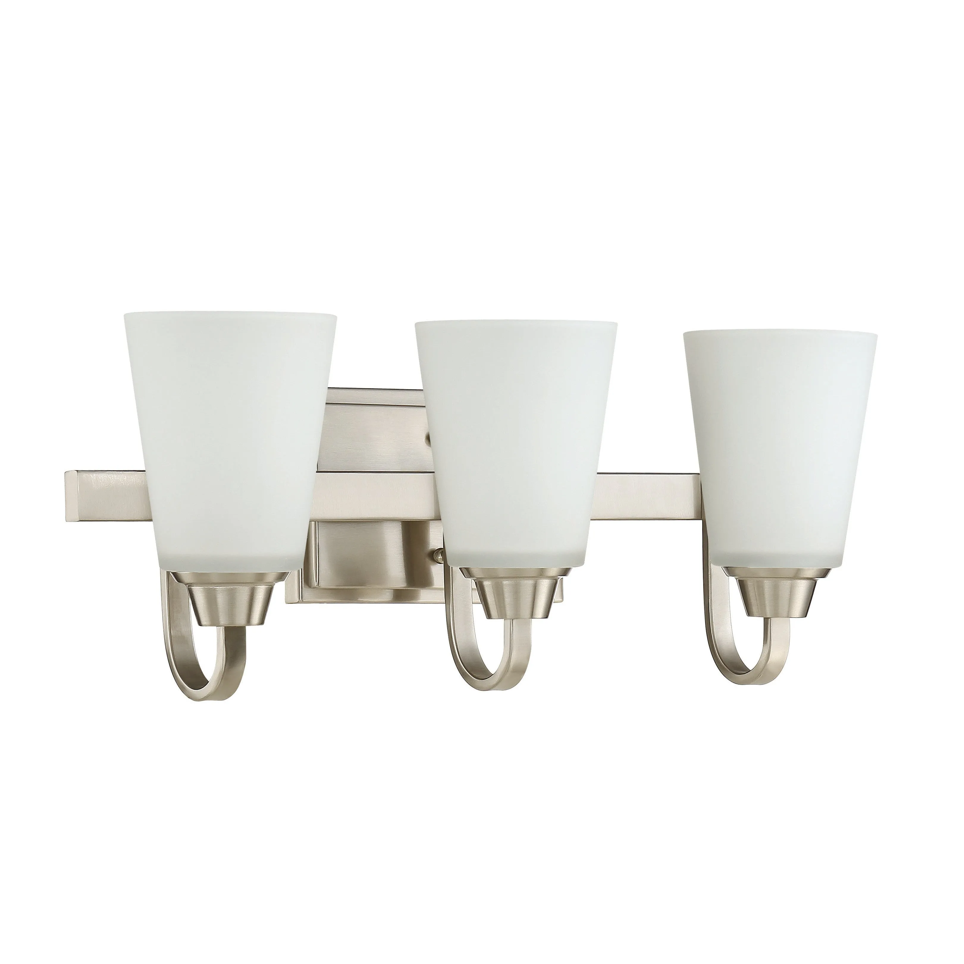 Grace 3 Light Vanity in Brushed Polished Nickel