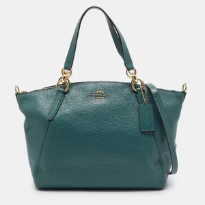 Green Leather Small Kelsey Satchel