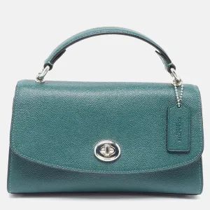 Green Leather Tilly Top Handle Bag