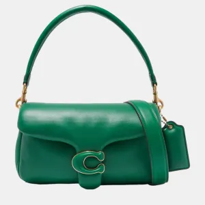 Green nappa leather Shoulder Bag