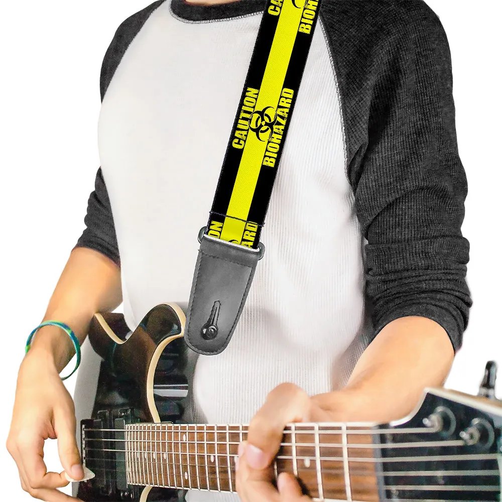 Guitar Strap - CAUTION BIOHAZARD Black Yellow