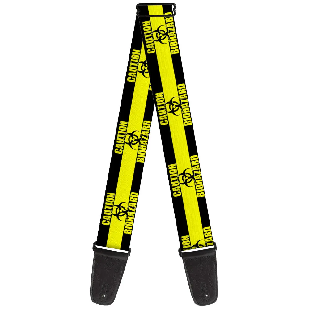 Guitar Strap - CAUTION BIOHAZARD Black Yellow