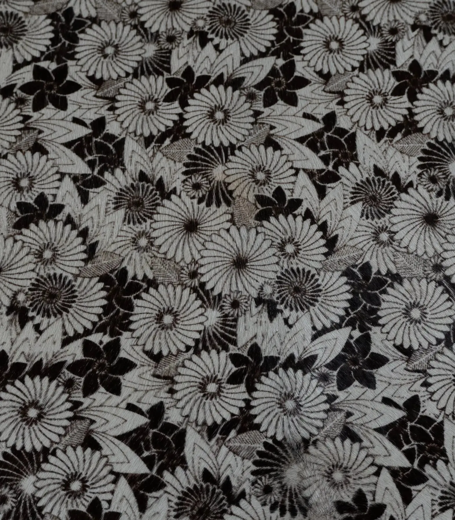 Hair-On Garden Floral Print Cowhide