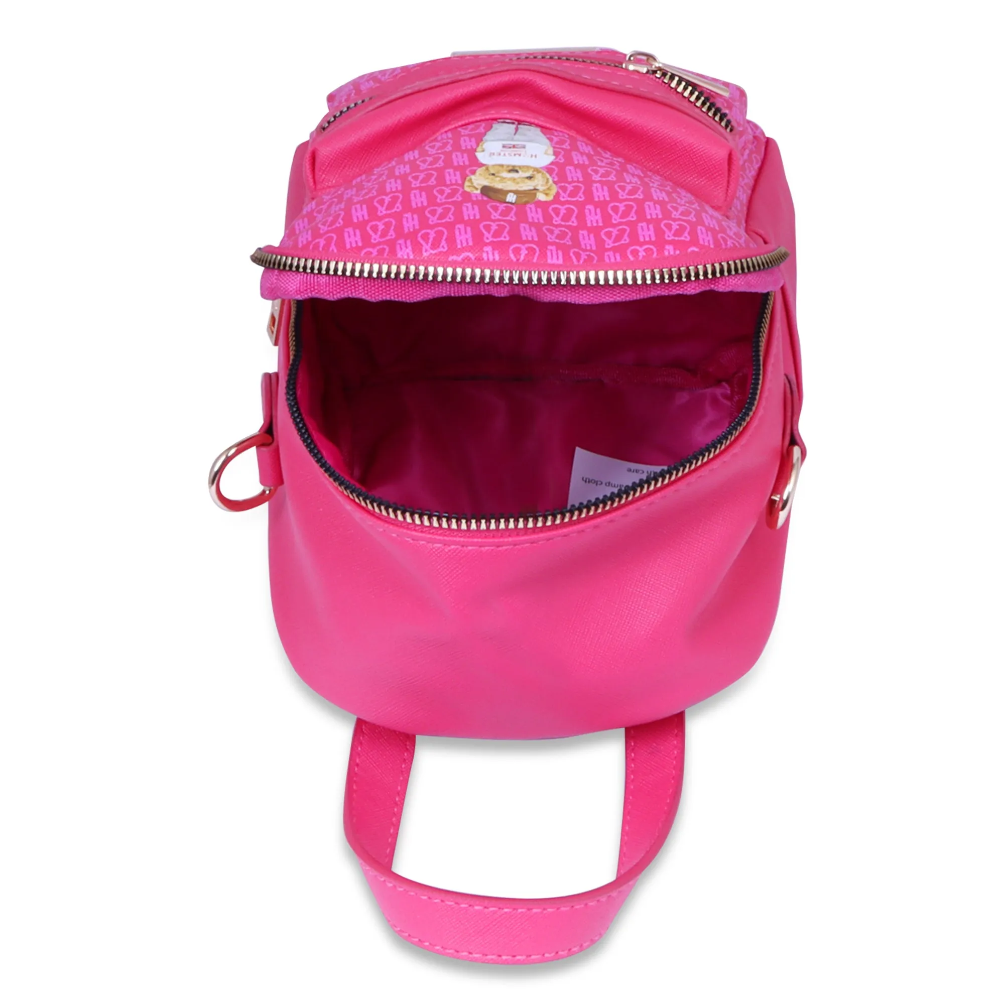 Hamster London Ted H Limited Edition Mini Satchel Bag Hot Pink