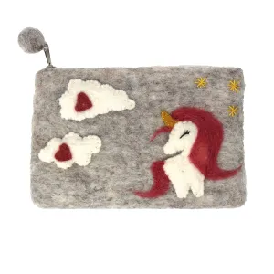 Hand Crafted Felt Unicorn Pouch