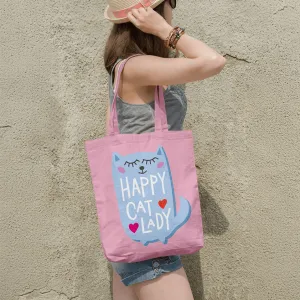 Happy Cat Lady Tote Bags