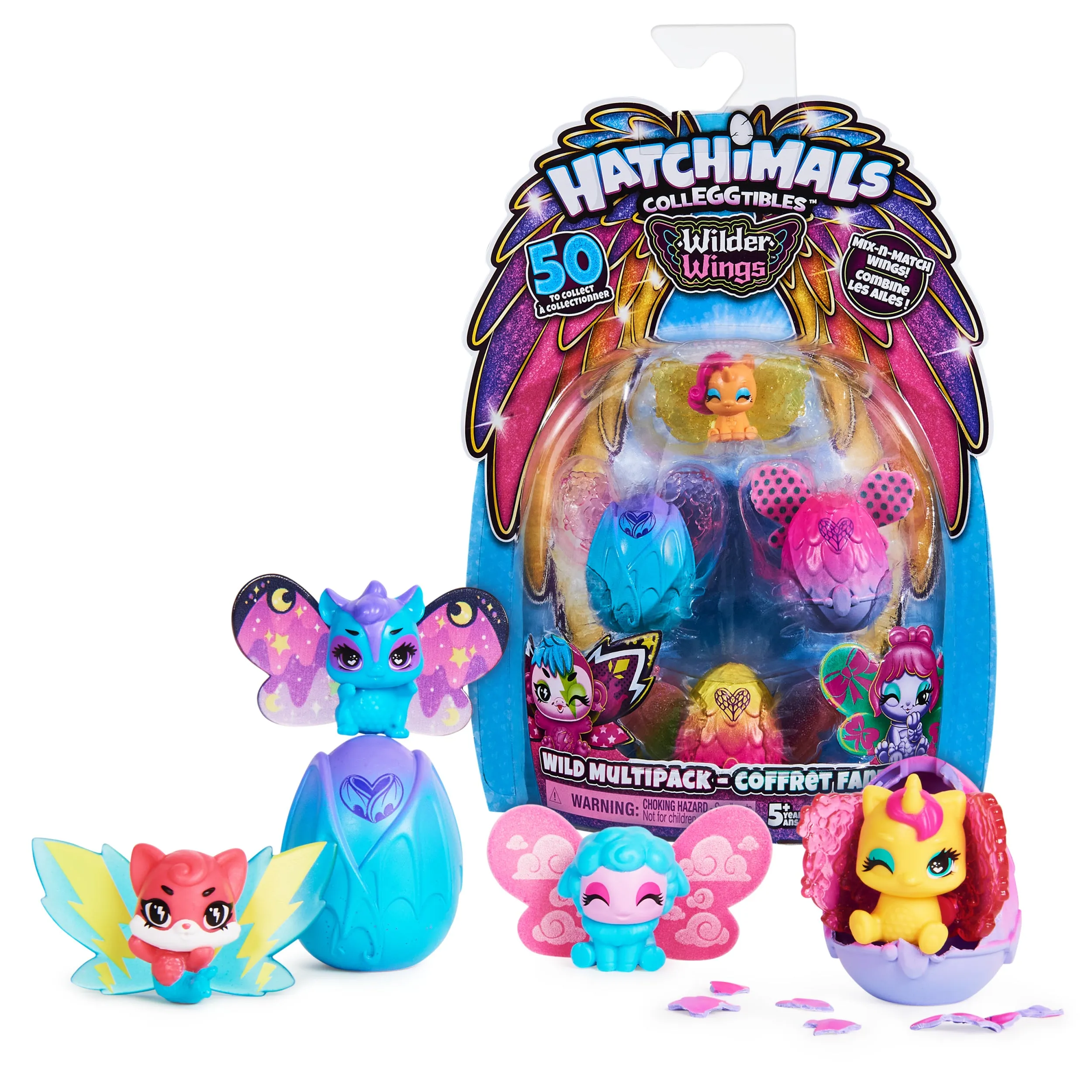 Hatchimals and 4 Mix and Match Wings (Styles May Vary)