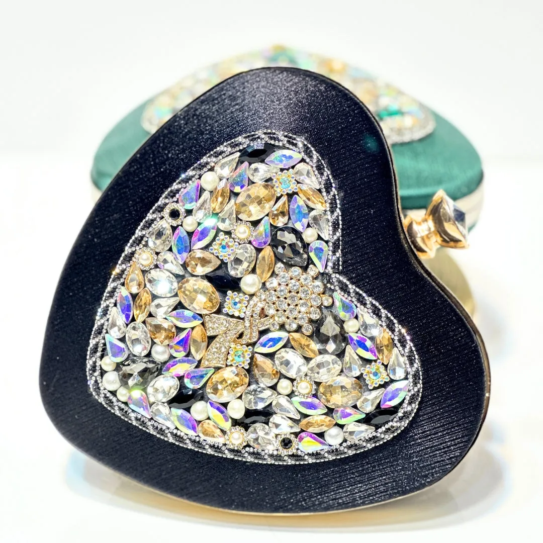 Heartfelt Gemstone Clutch