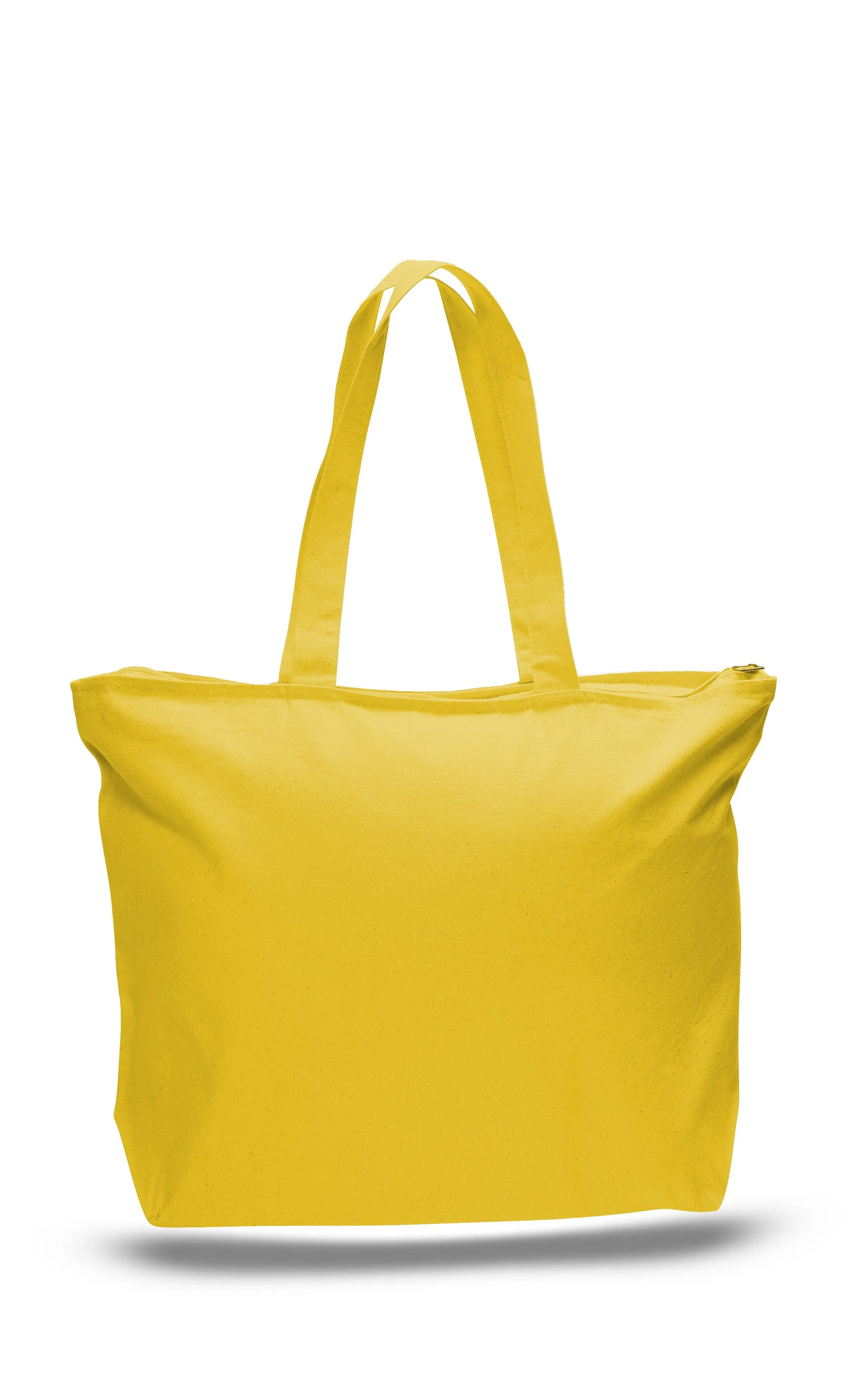 Heavy Canvas Zipper Tote Bag with Long Handles - TG261 (CLOSEOUT)