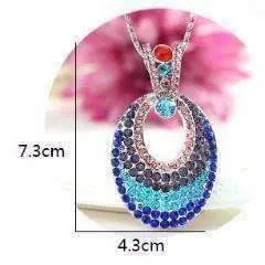 Illusions Multi-Colored Turkish Evil Eye Crystal Pendant Necklace – Bold Statement Jewelry for Women