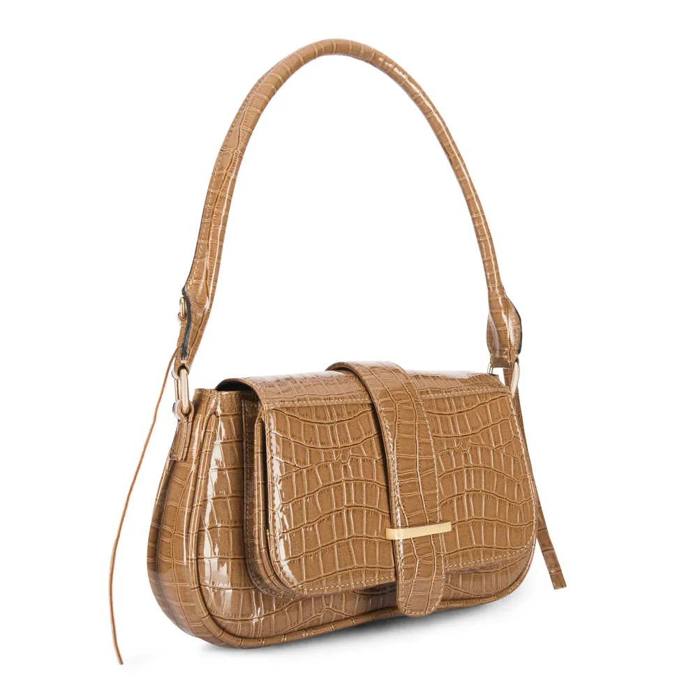 IMARS Stylish Handbag Miami Tan For Women & Girls (Baguette) Made With Faux Leather