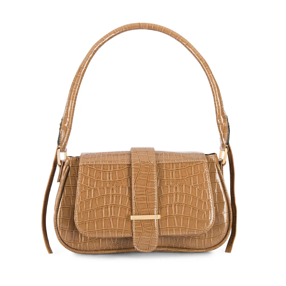 IMARS Stylish Handbag Miami Tan For Women & Girls (Baguette) Made With Faux Leather