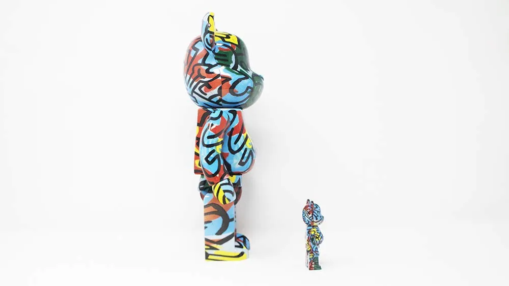 Keith Haring Special DCON Edition 100% and 400% Bearbrick Set by Medicom Toy