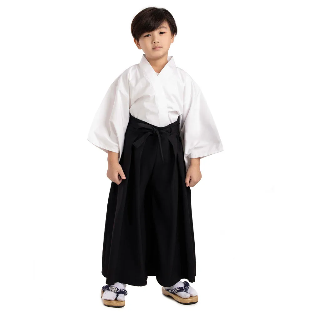 Kids Samurai Hakama Kimono Costume Ronin Warrior