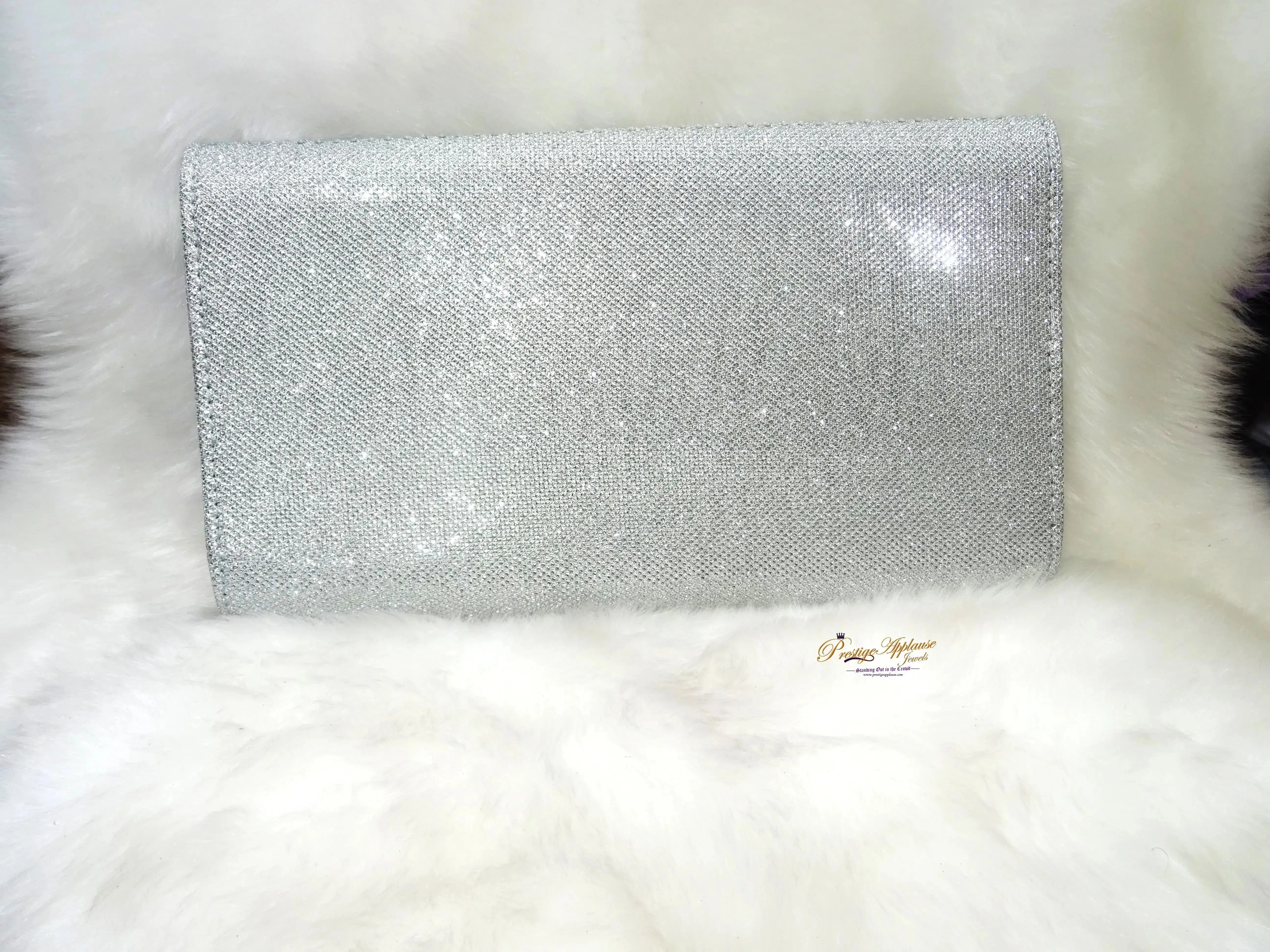 Ladies Sparkly Crystal Diamante Evening Bag Wedding Clutch Party Bag Womens Handbag