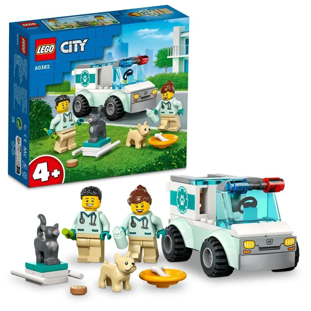 LEGO City Vet Van Rescue Building Kit for Ages 4 