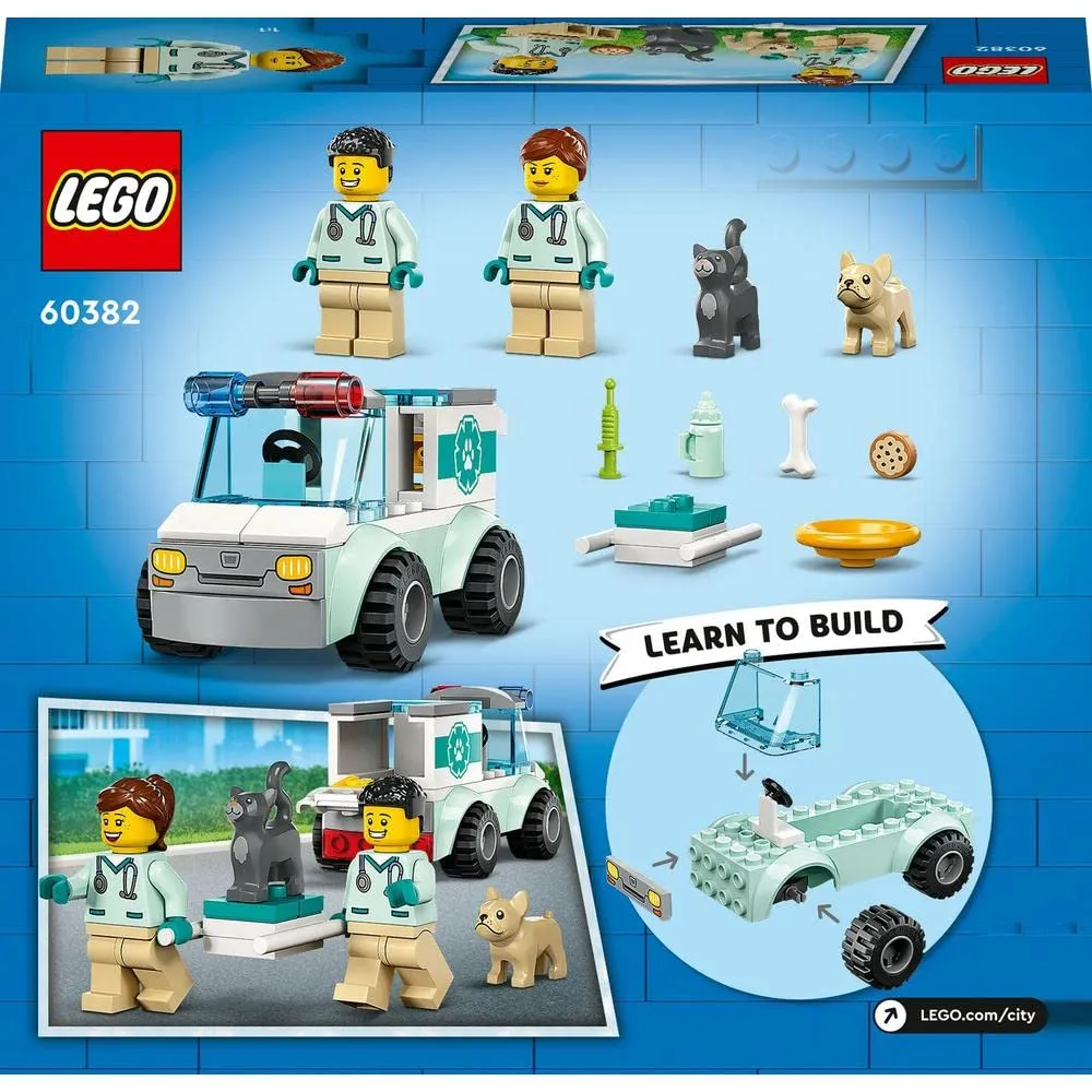 LEGO City Vet Van Rescue Building Kit for Ages 4 