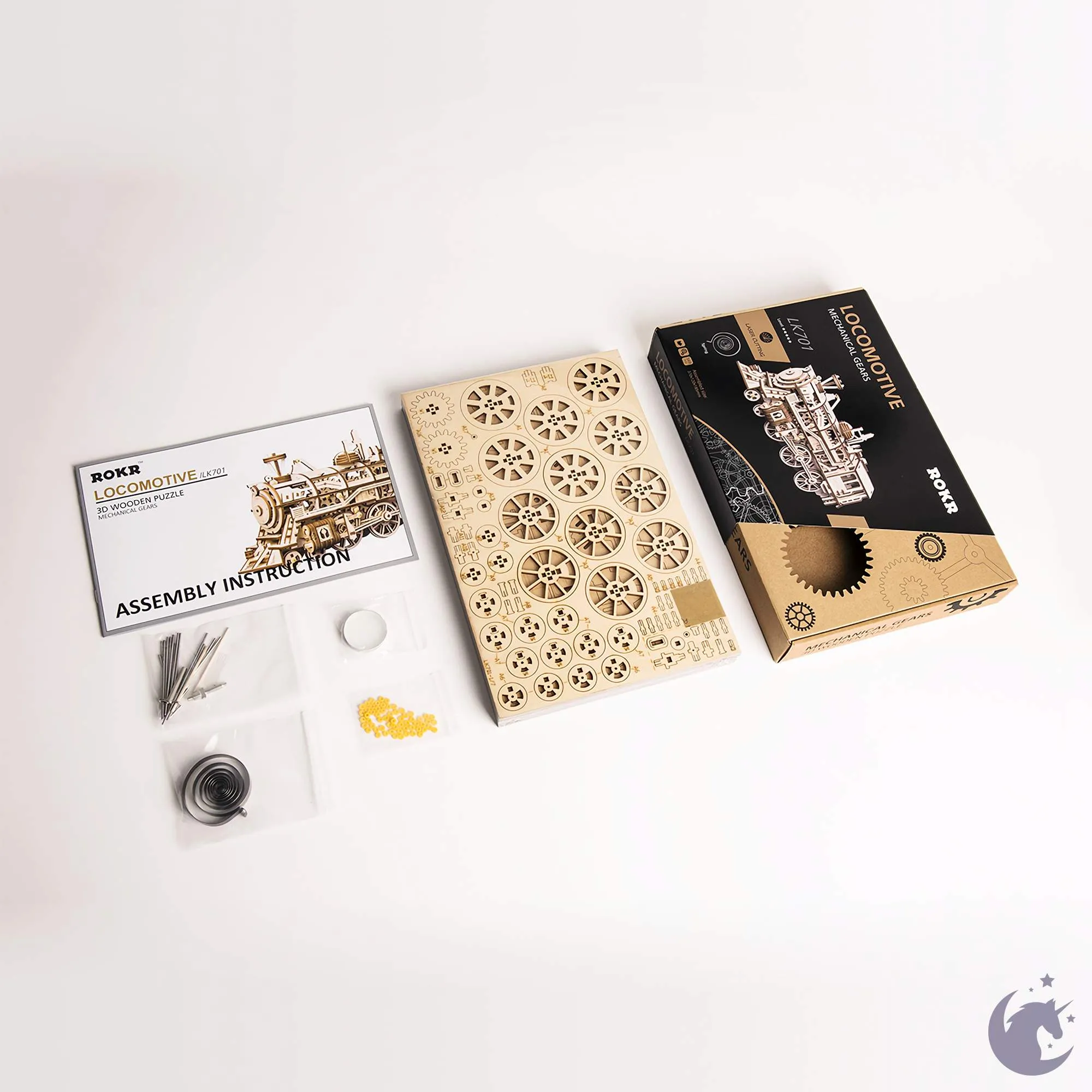 Locomotive | Robotime ROKR LK701 Mechanical Gears Puzzle Kit