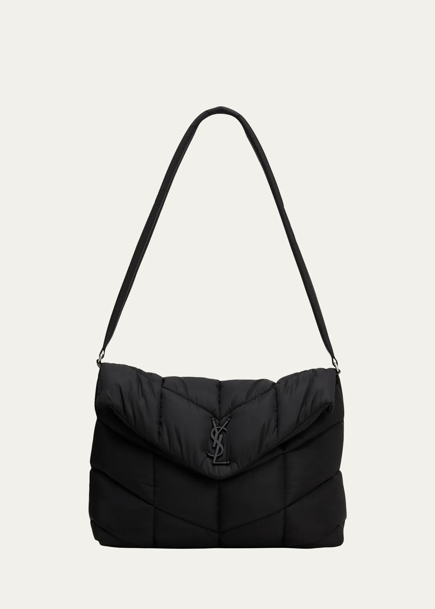 Lou Puffer Small YSL Crossbody Bag in Quilted Nylon