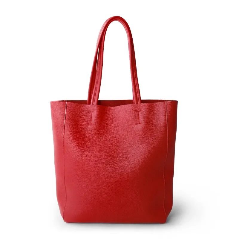 Luxury Fashionable Women's Casual Genuine Leather Tote Bag