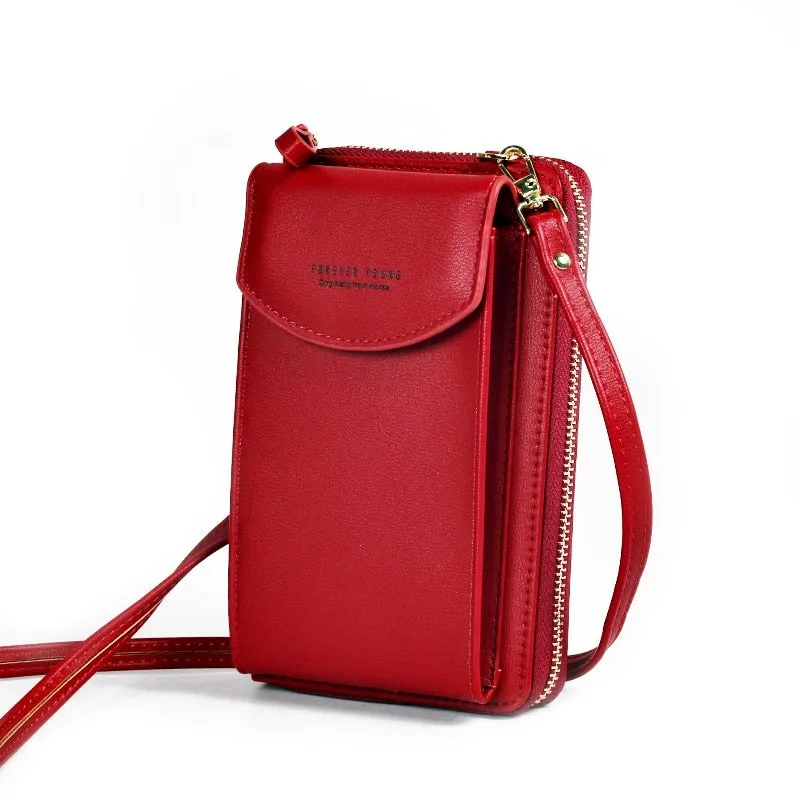 Luxury Women's Leather Clutch Crossbody Bags