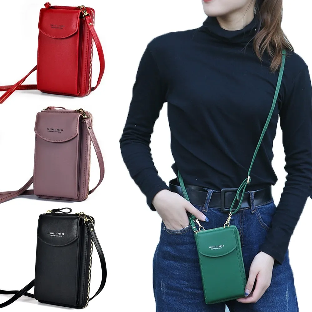 Luxury Women's Leather Clutch Crossbody Bags