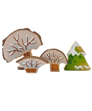 Magic Wood Wooden Tree Set - Summer & Winter