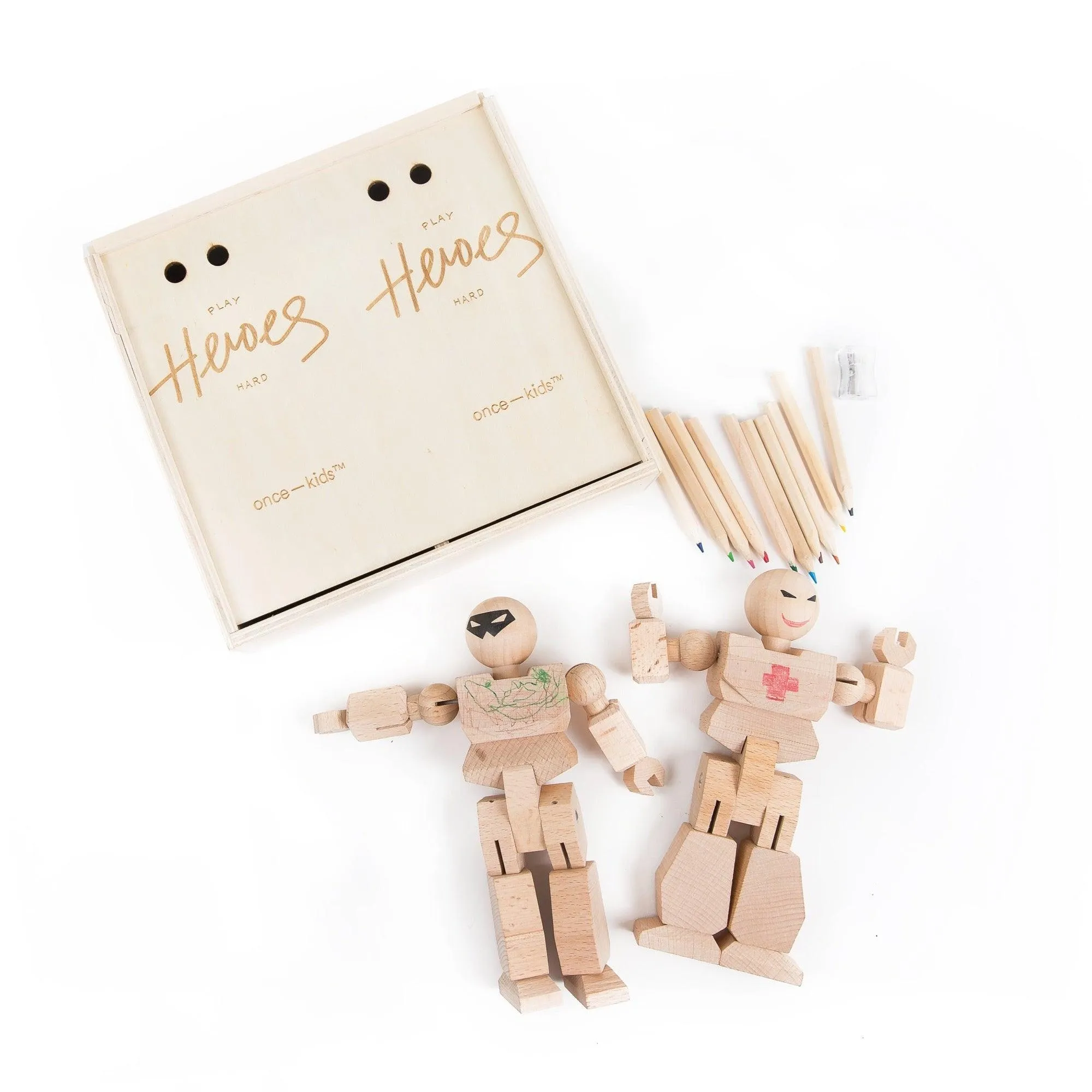 Make Your Own Wood Action Figure - 2 pack Color Kit