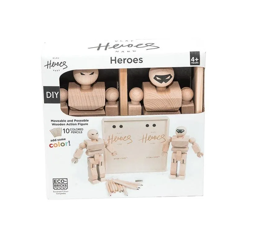 Make Your Own Wood Action Figure - 2 pack Color Kit