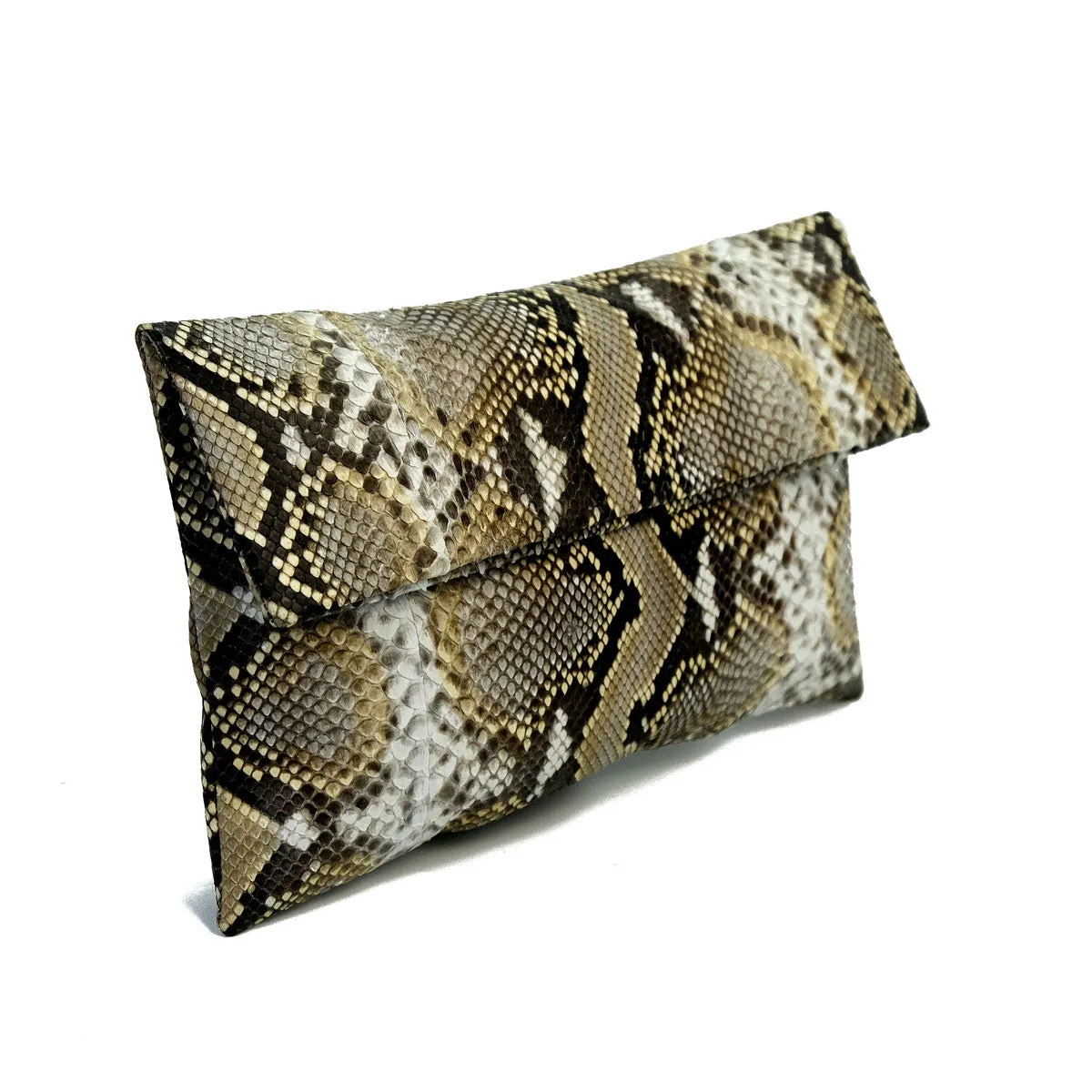 Mandalay Beige Motif Foldover Clutch