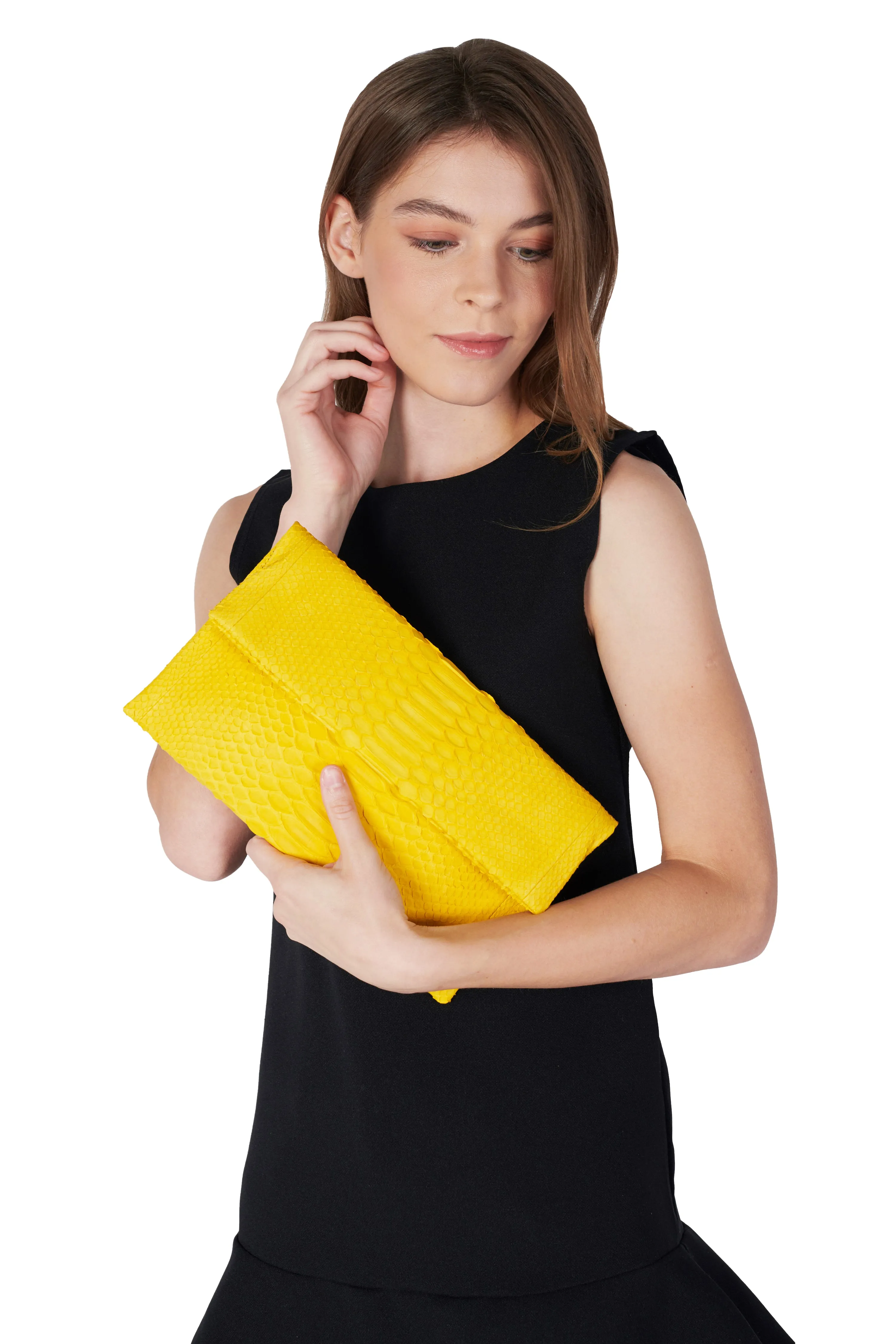 Mandalay Lemon Foldover Clutch