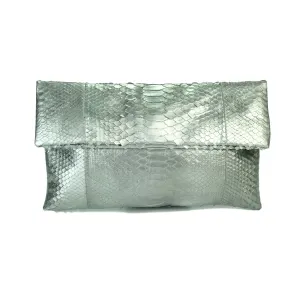 Mandalay Liquid Silver Foldover Clutch