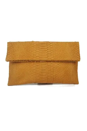 Mandalay Mustard Foldover Clutch