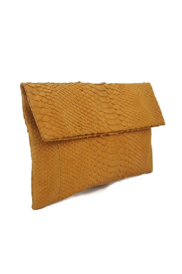 Mandalay Mustard Foldover Clutch