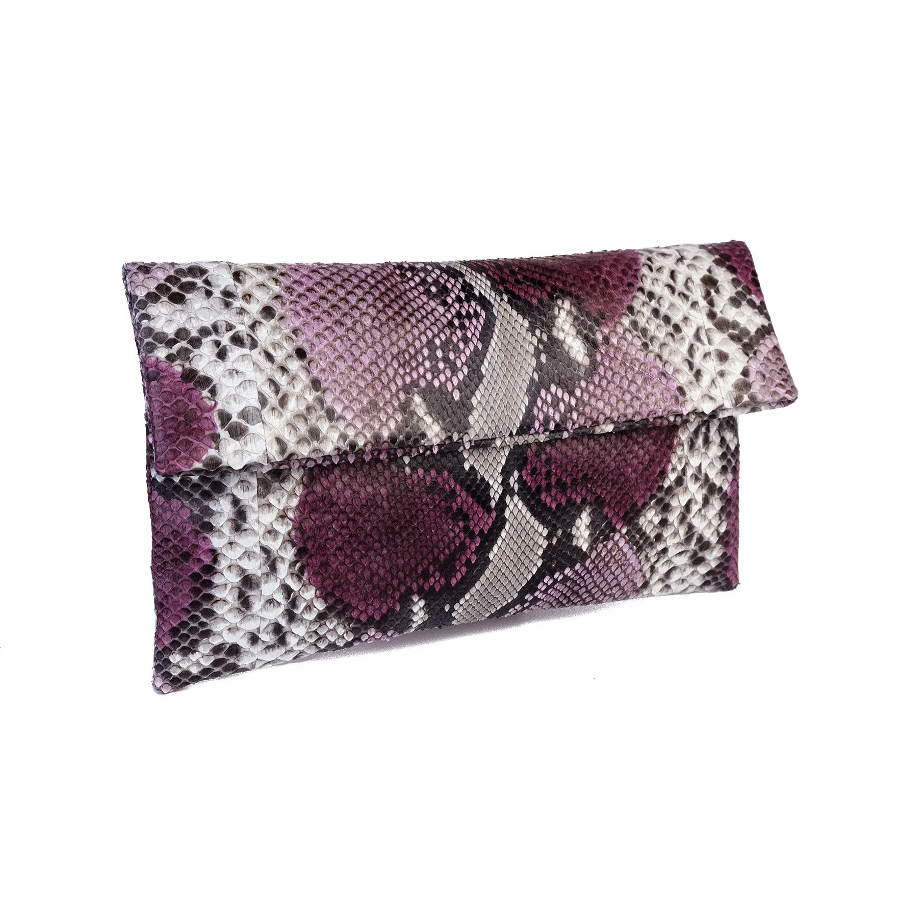 Mandalay Plum Motif Foldover Clutch