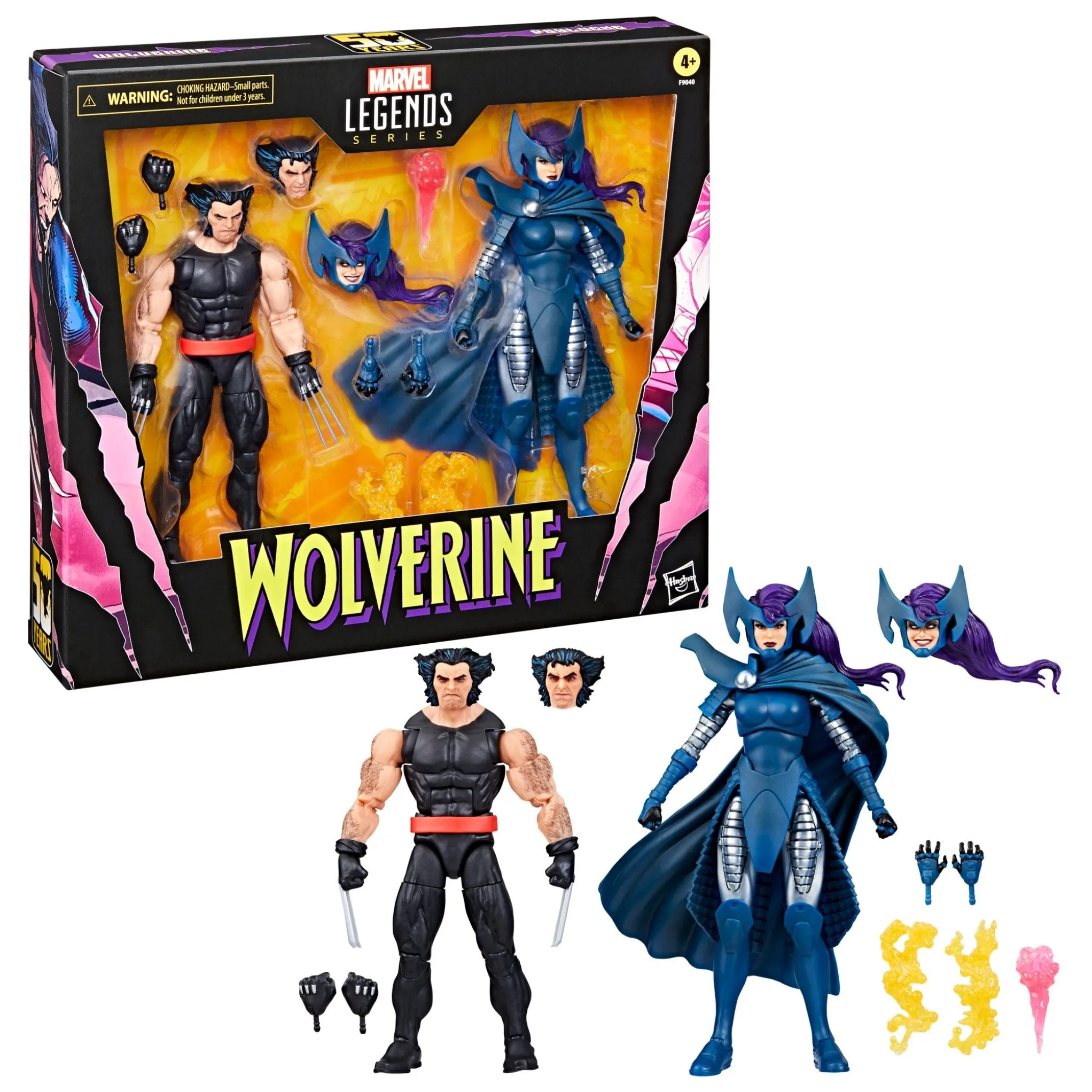 Marvel Legends Wolverine 50th Anniversary Wolverine and Psylocke 2-Pack