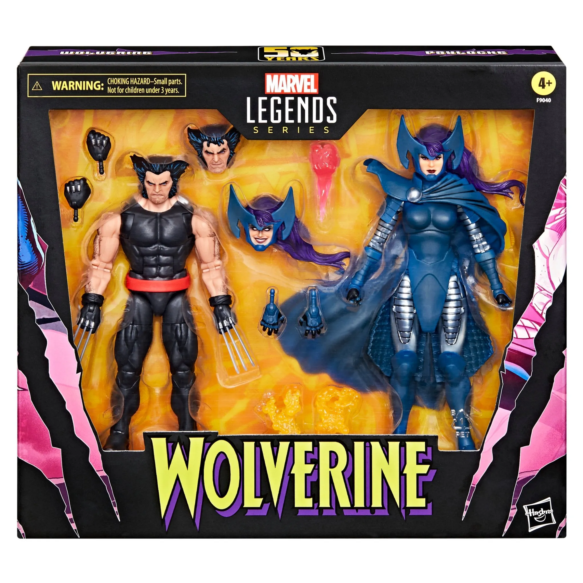 Marvel Legends Wolverine 50th Anniversary Wolverine and Psylocke 2-Pack