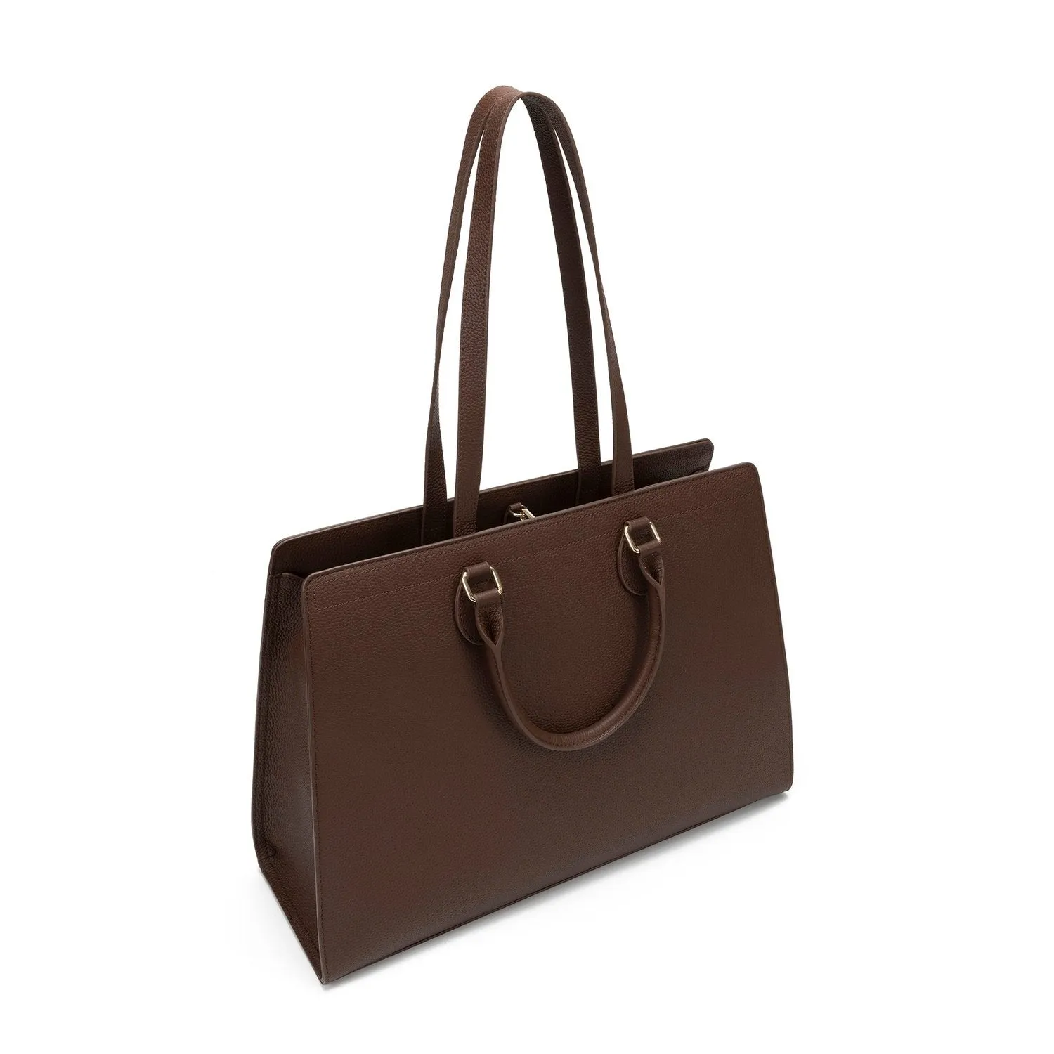 Mary Genuine Leather Handbag (Brown)