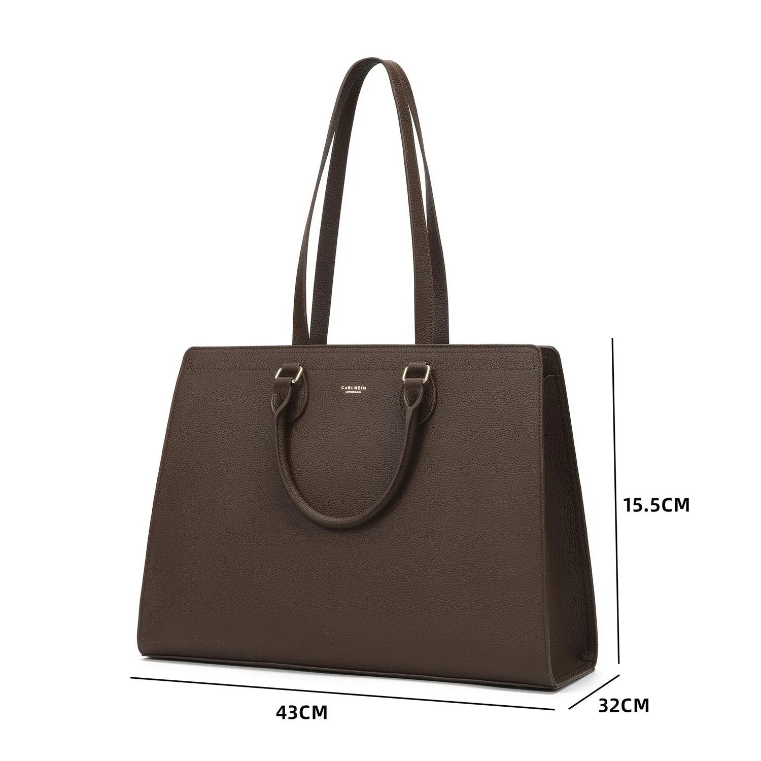 Mary Genuine Leather Handbag (Brown)