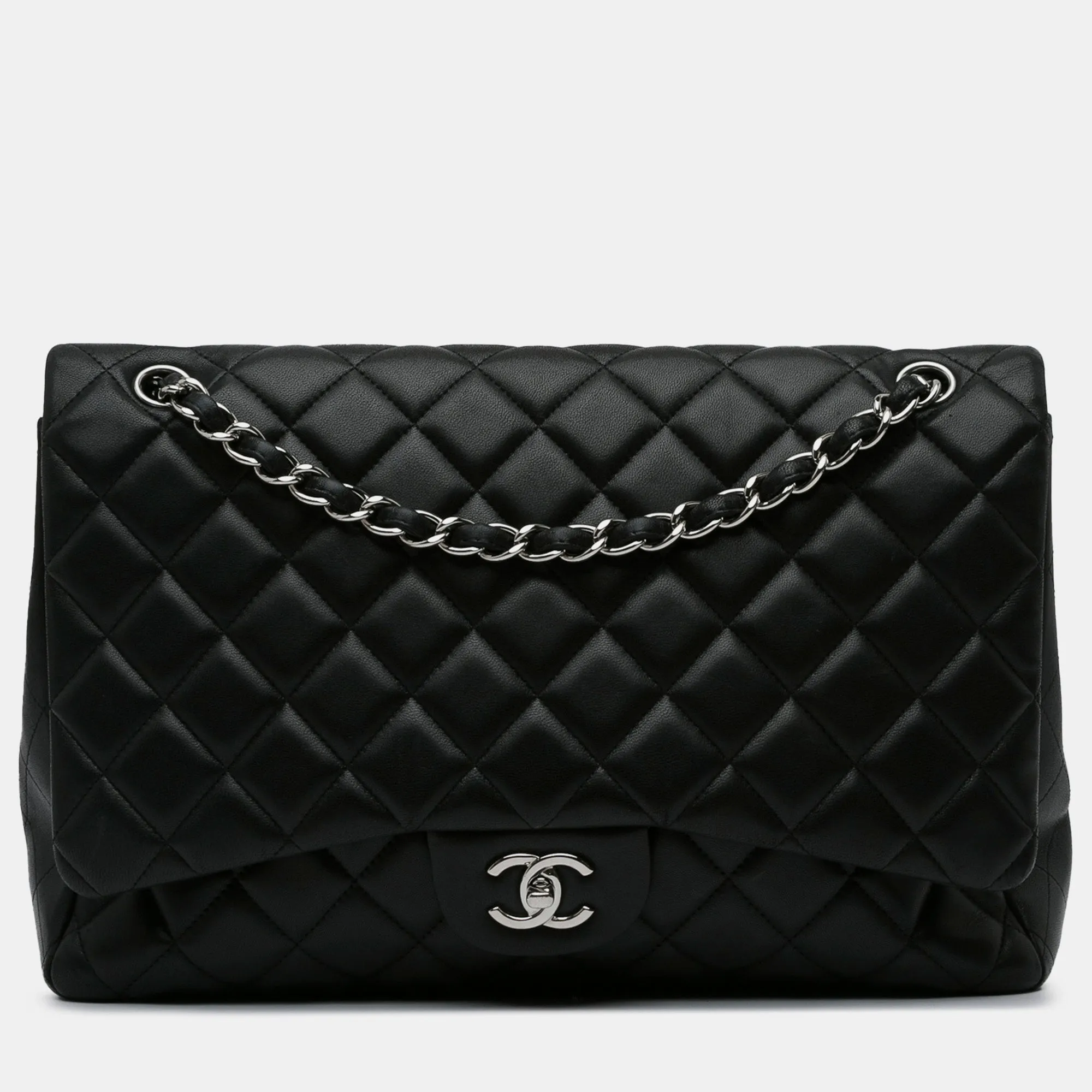 Maxi Classic Lambskin Single Flap