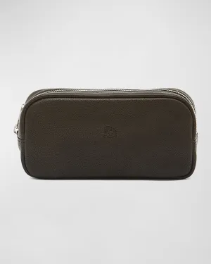 Men's Cestello Leather Toiletry Bag