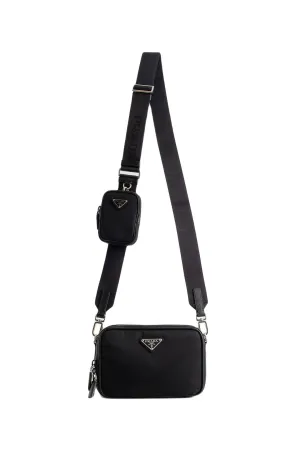 Men's Saffiano Two Piece Messenger in Nero | 2VH0702DMH