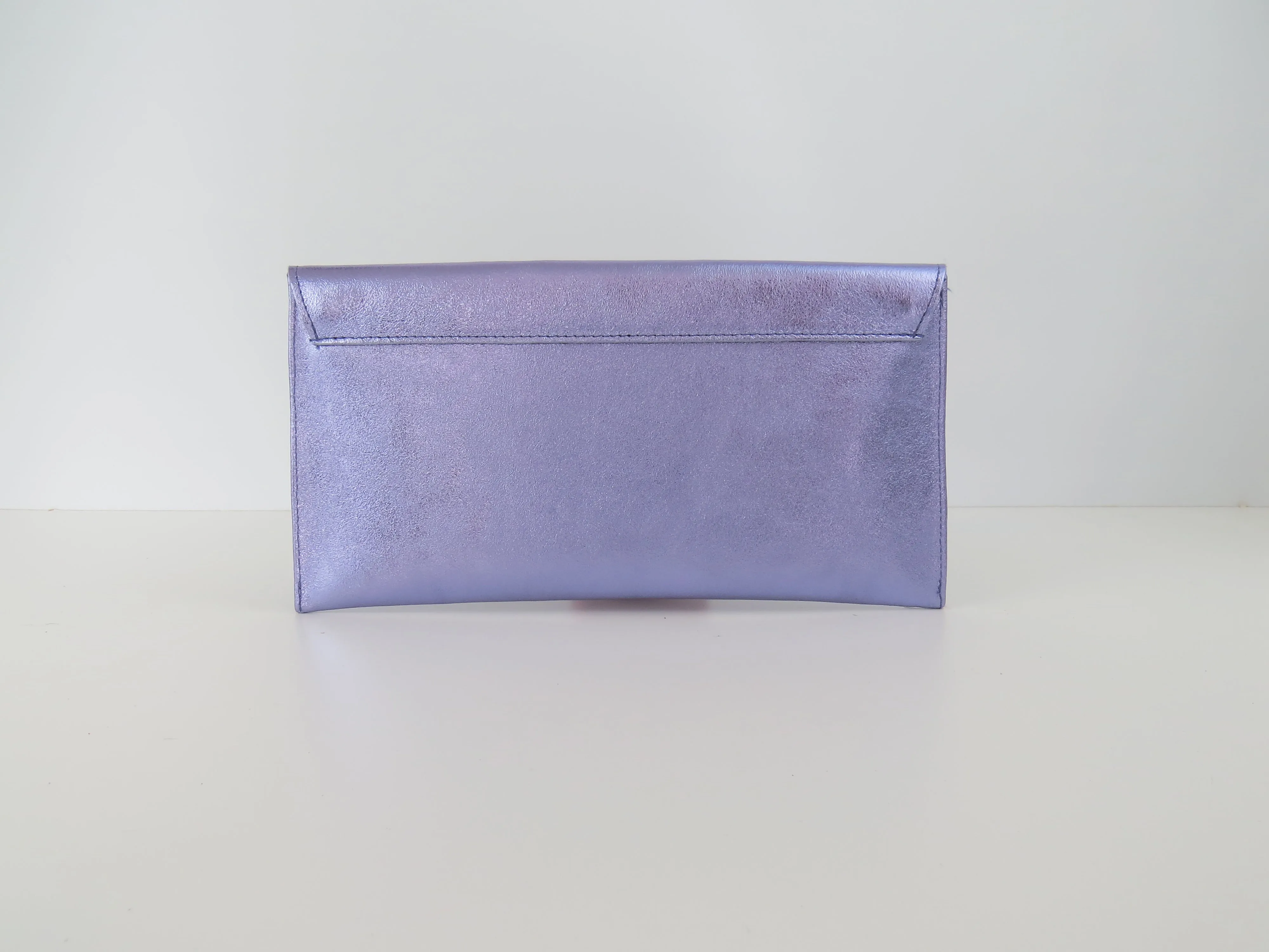 Metallic Lilac lavender Envelope Clutch Bag