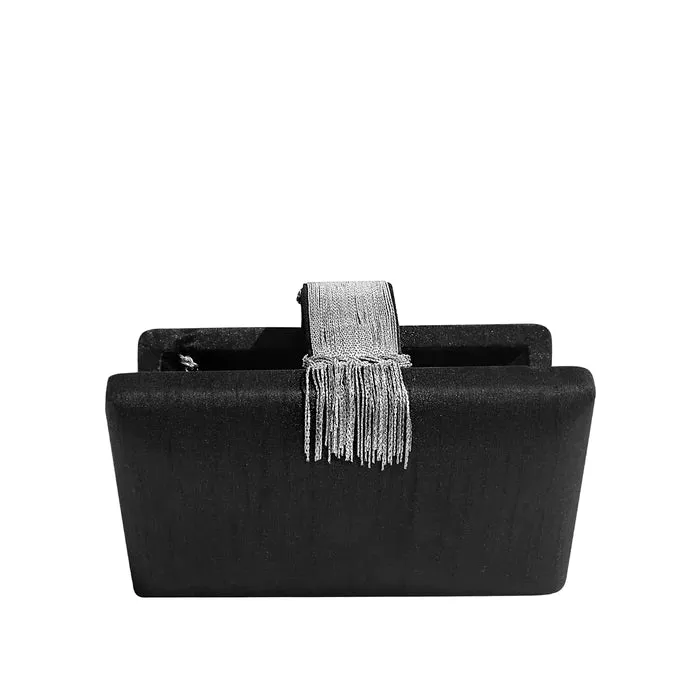 Midnight Fringe Clutch