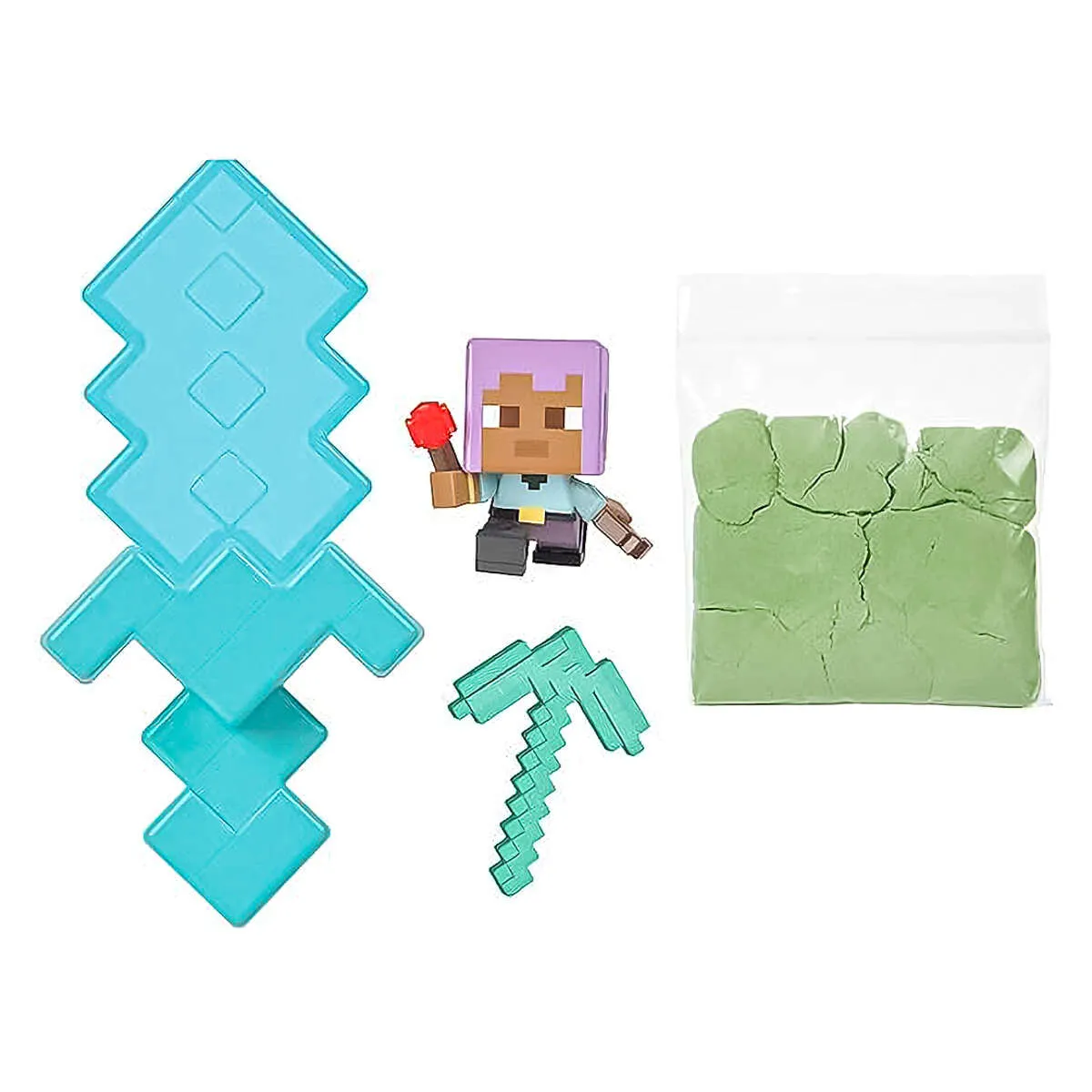 Minecraft Mini Mode Mining Action Figure Diamond Sword Set