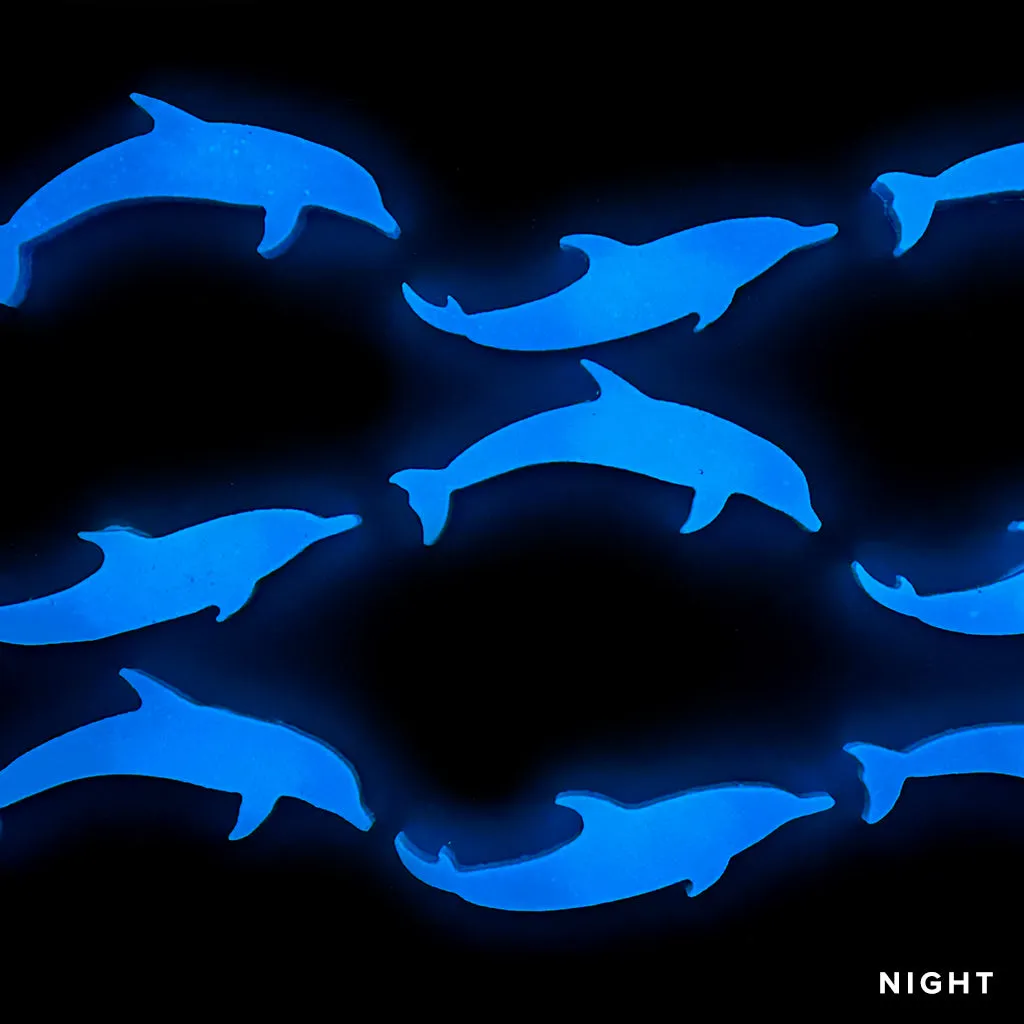 Mini Wave Dolphins - Glow in the Dark Pool Mosaics