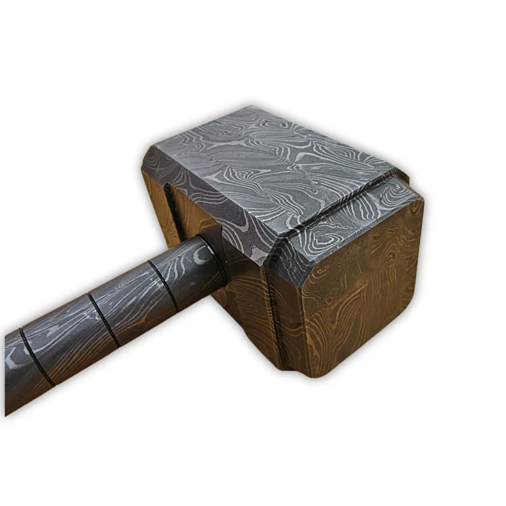 Mjölnir Handmade Forged Damascus Steel Hammer